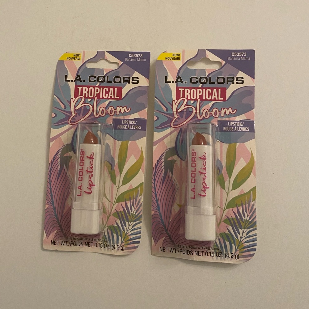 LA Colors Tropical Bloom Lipstick Bahama Mama New Sealed Bundle 2 Pack